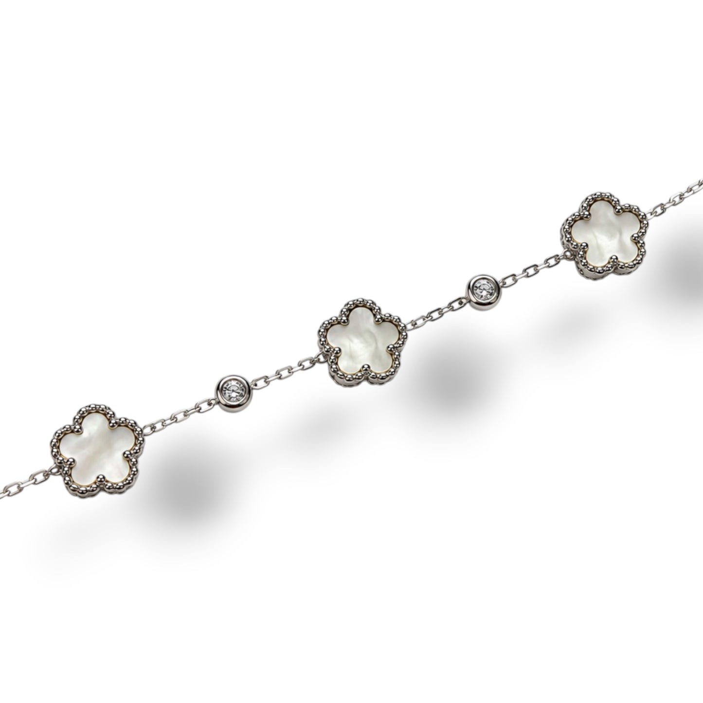 BRACELET AURÉA – BLANC & ARGENTÉ