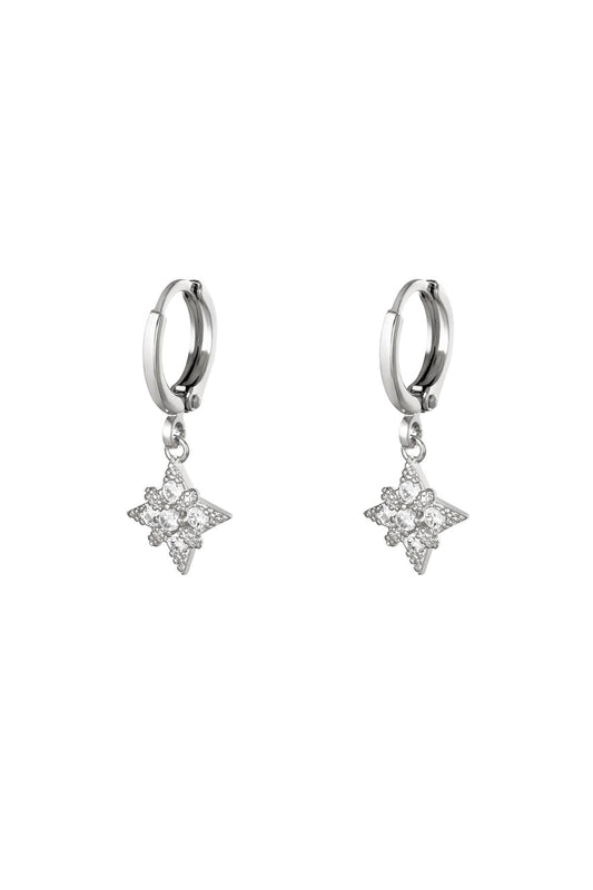 BOUCLES D’OREILLES SELENE ACIER ARGENT