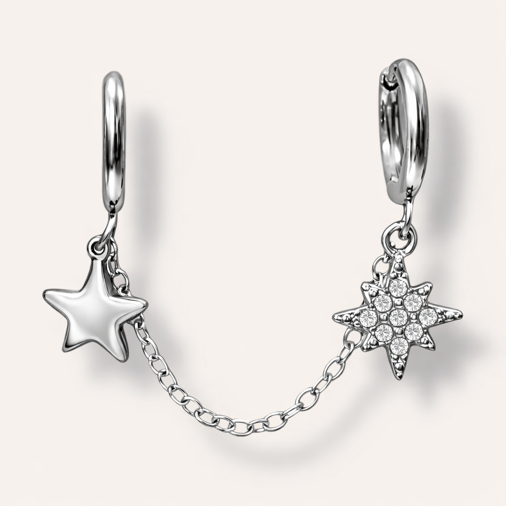 BOUCLES D’OREILLES mono boucle CHERYL ACIER