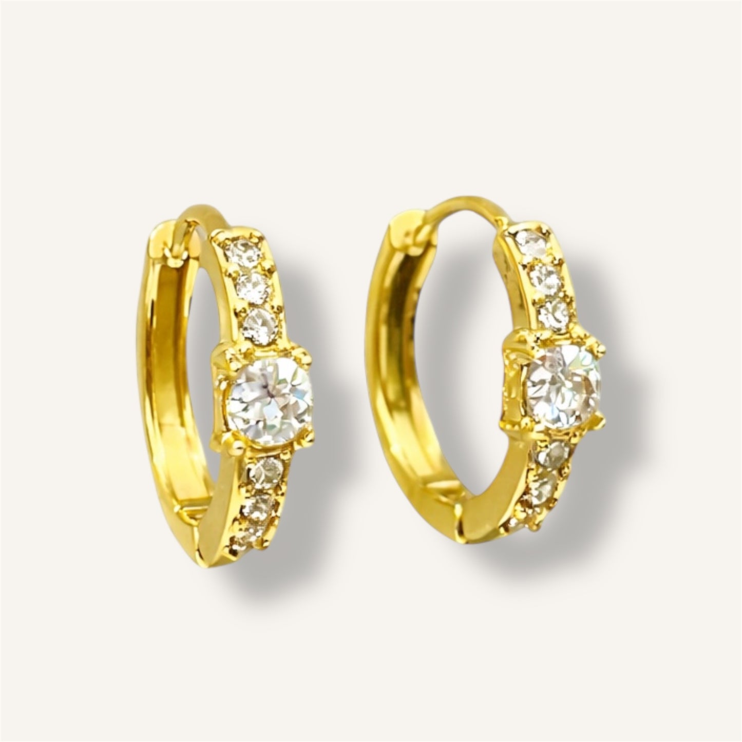 BOUCLES D’OREILLES AMBRE ACIER