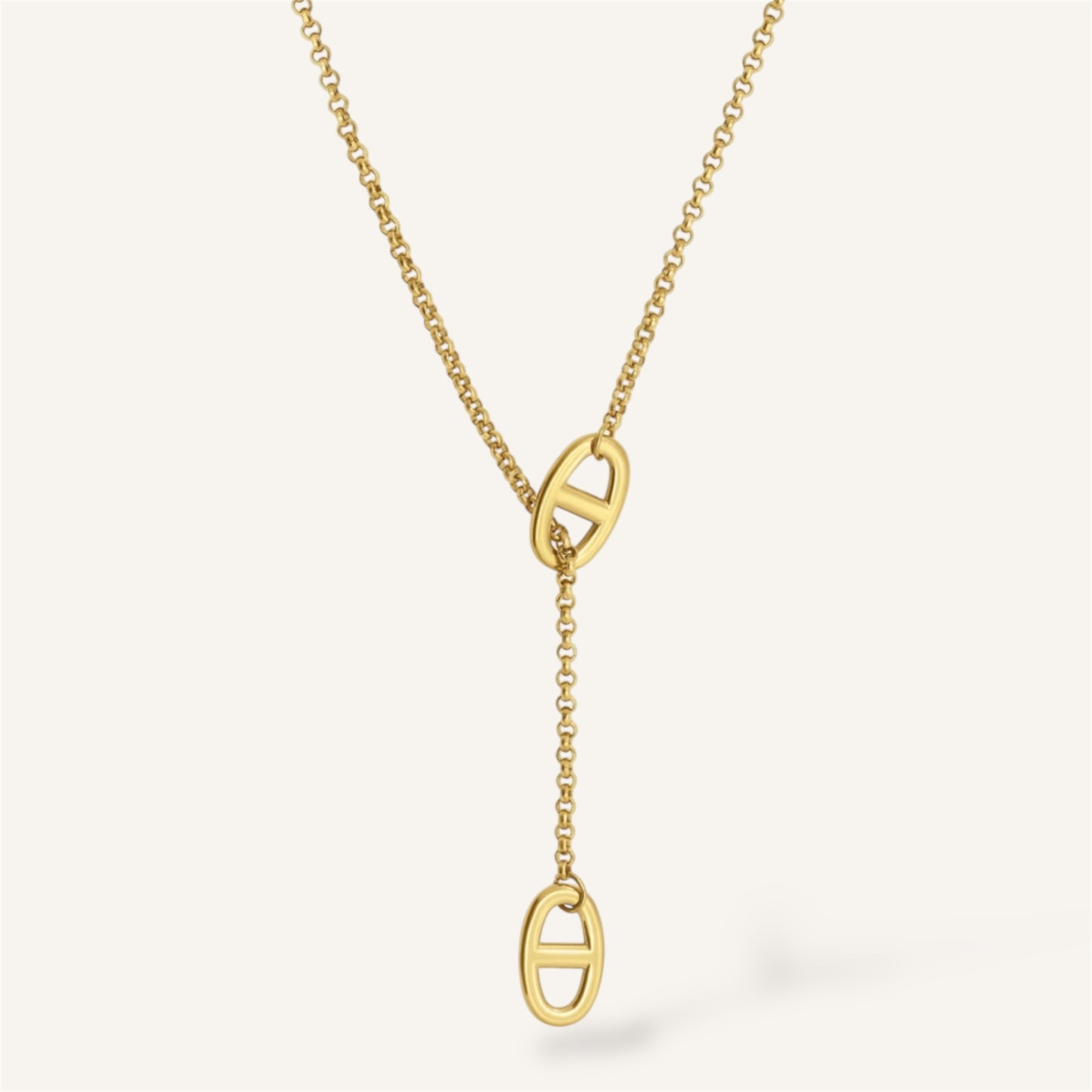 COLLIER SAKINA ACIER OR