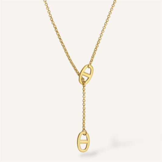 COLLIER SAKINA ACIER OR