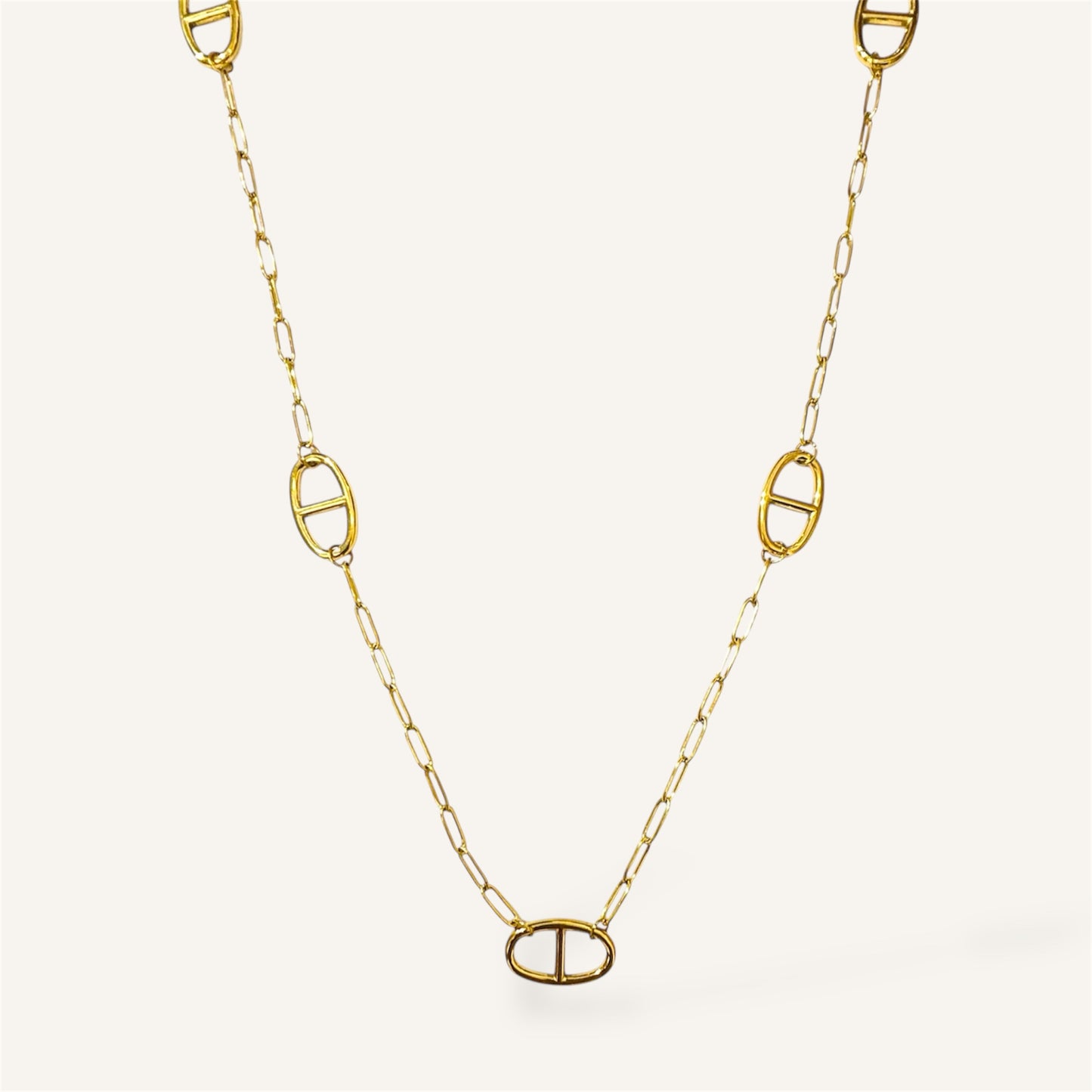COLLIER SAUTOIR GLAMOUR ACIER
