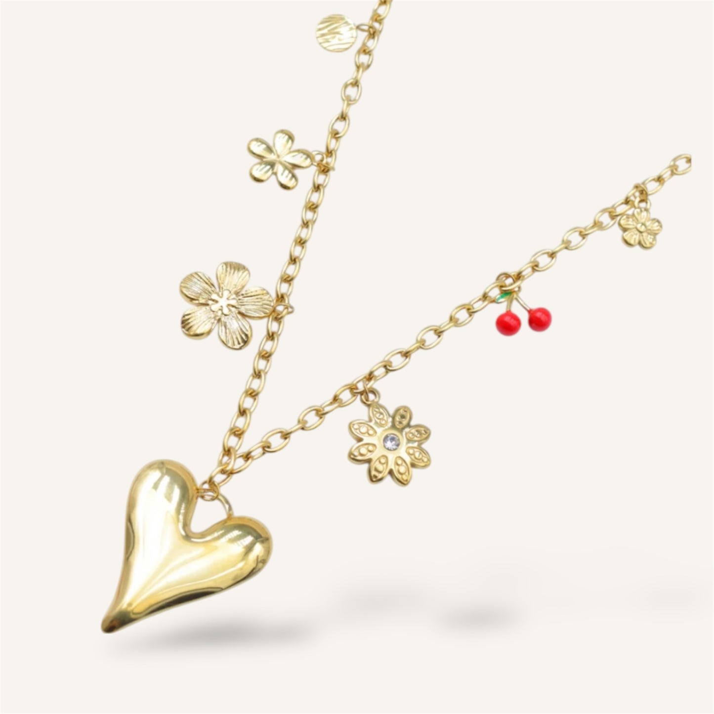 COLLIER SAONA ACIER OR