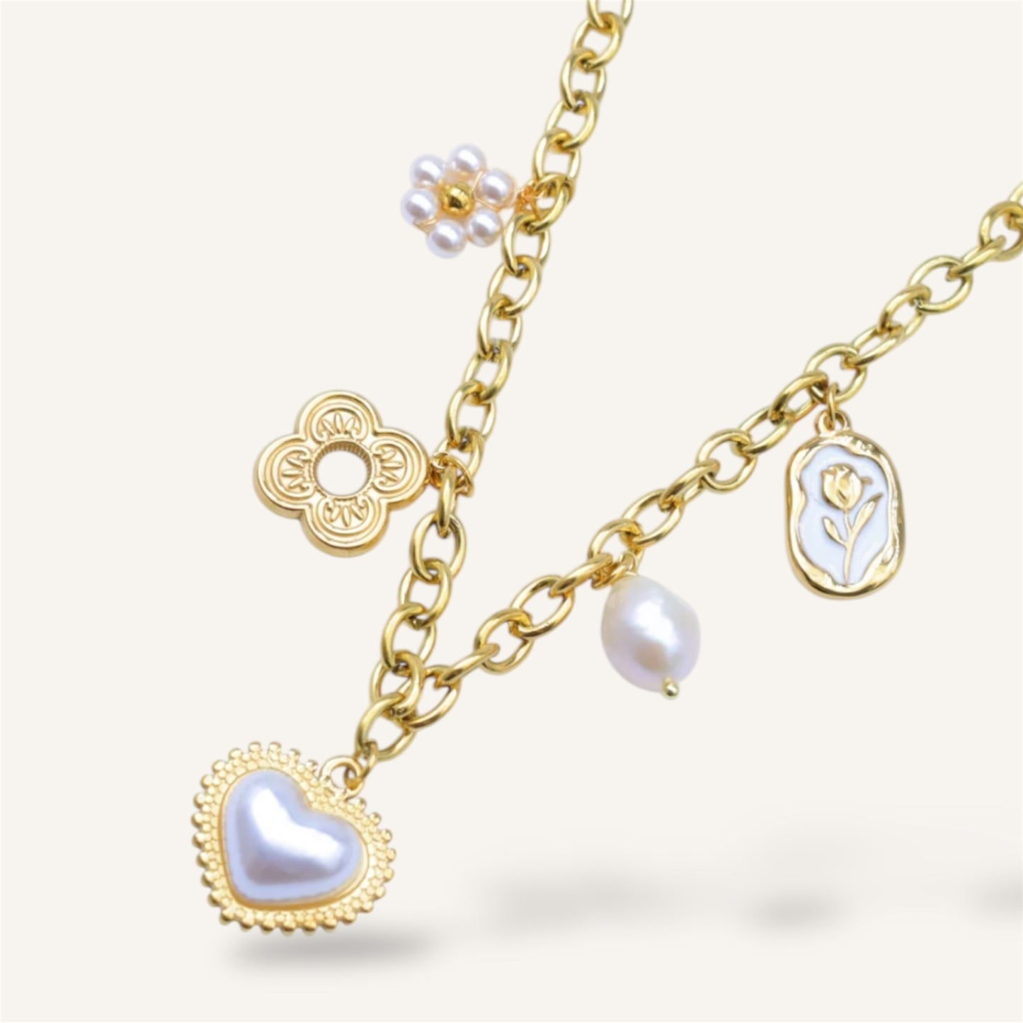 COLLIER AUGUSTINE ACIER OR