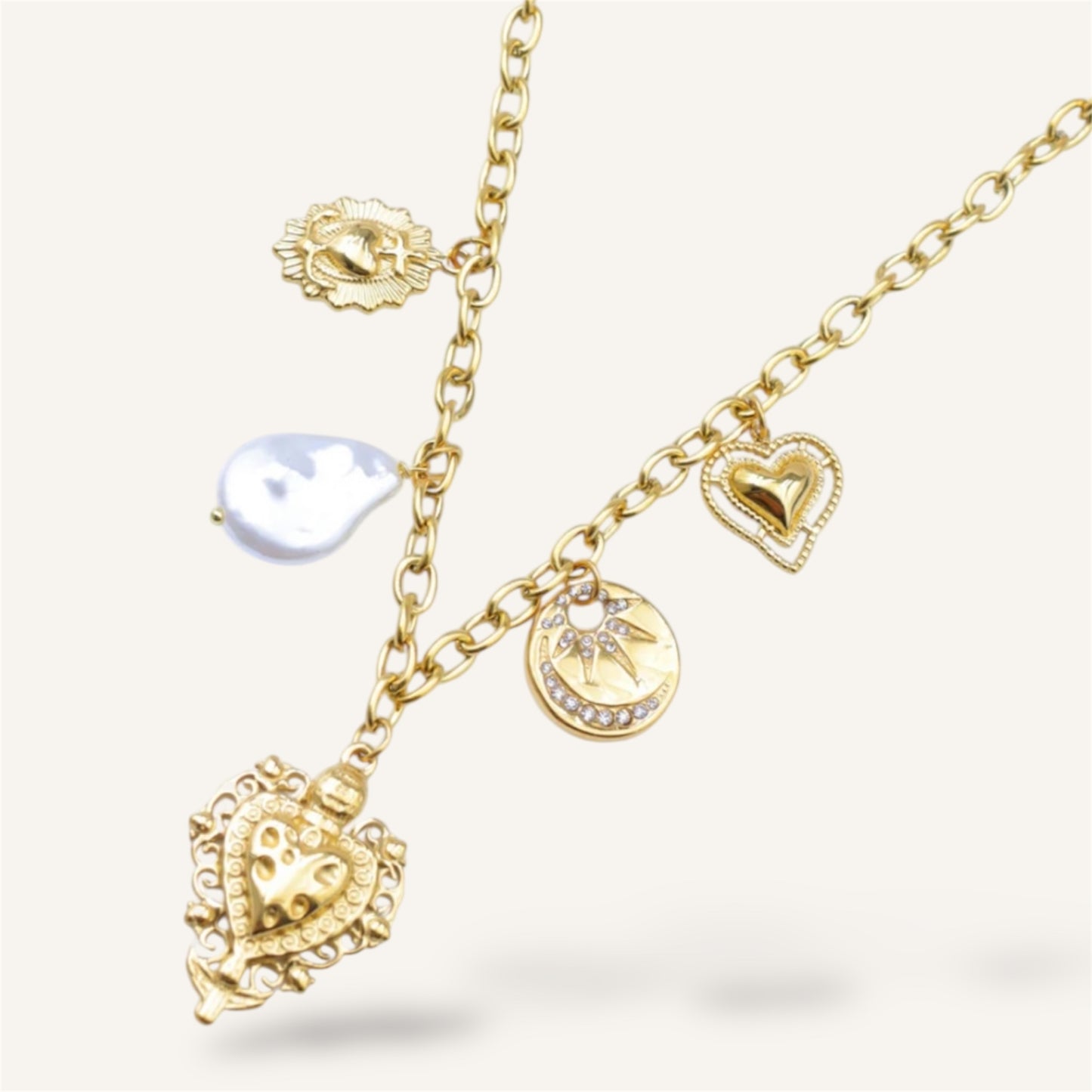 COLLIER LOUANE ACIER OR