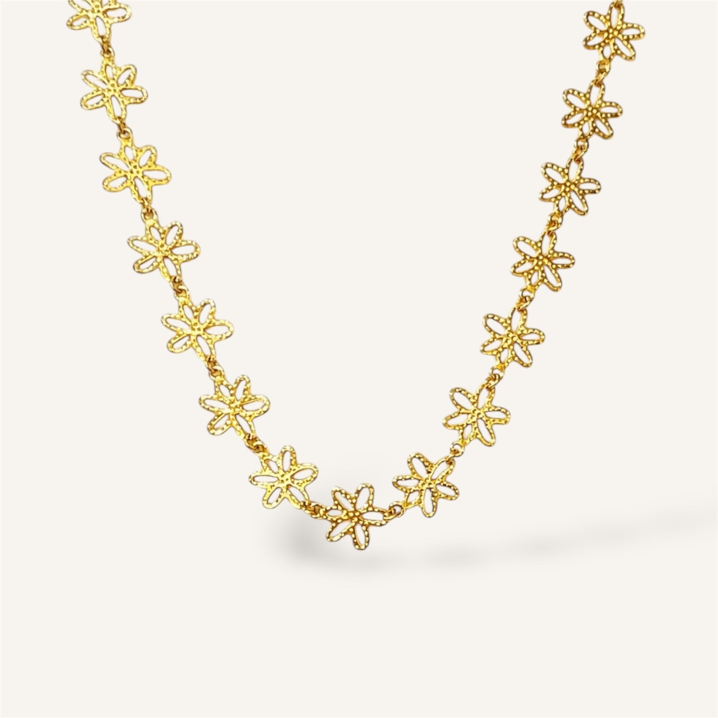 COLLIER CARLY ACIER OR