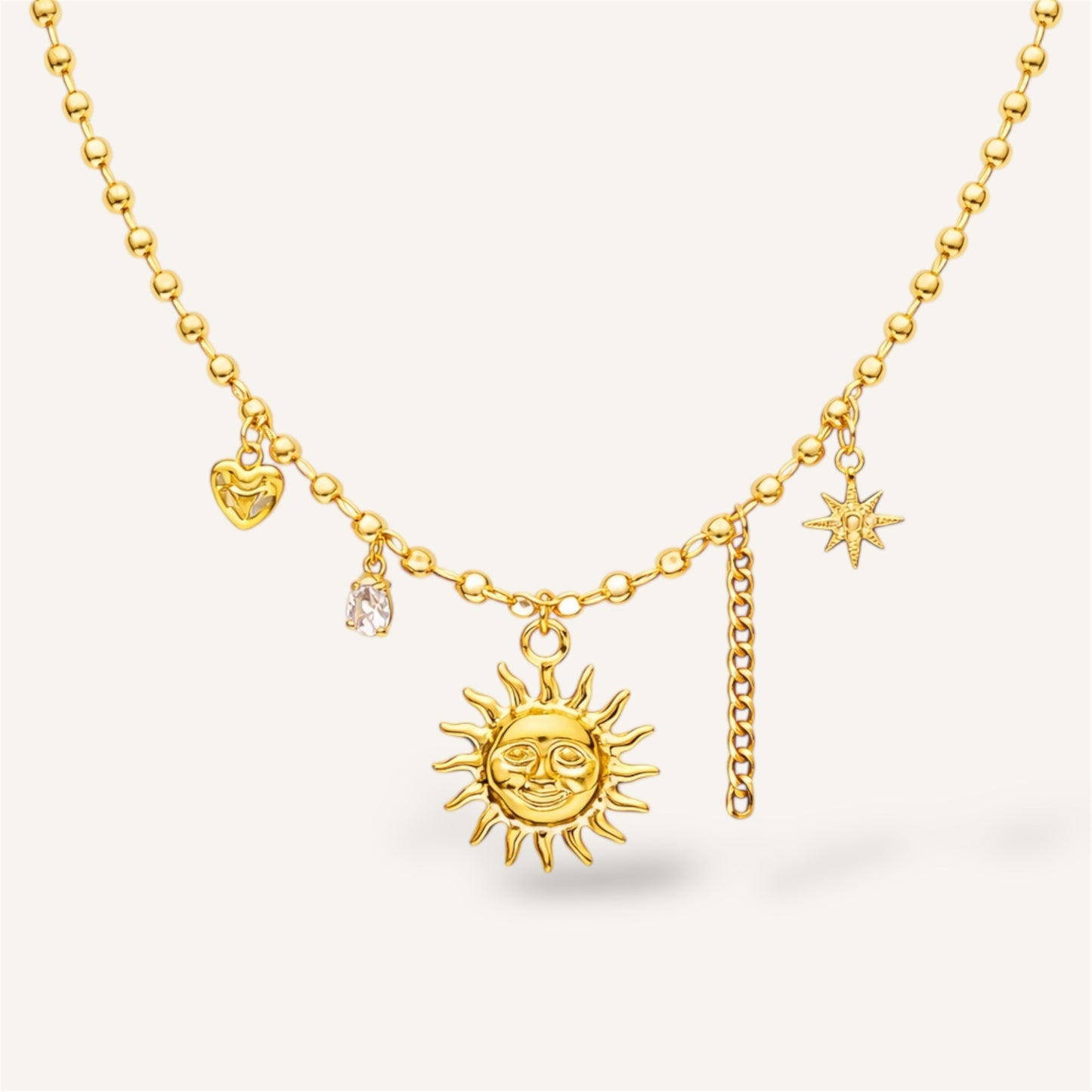 COLLIER TÉA ACIER OR
