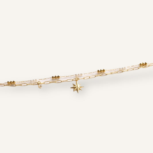 BRACELET 2 EN 1 ARAMIS ACIER OR