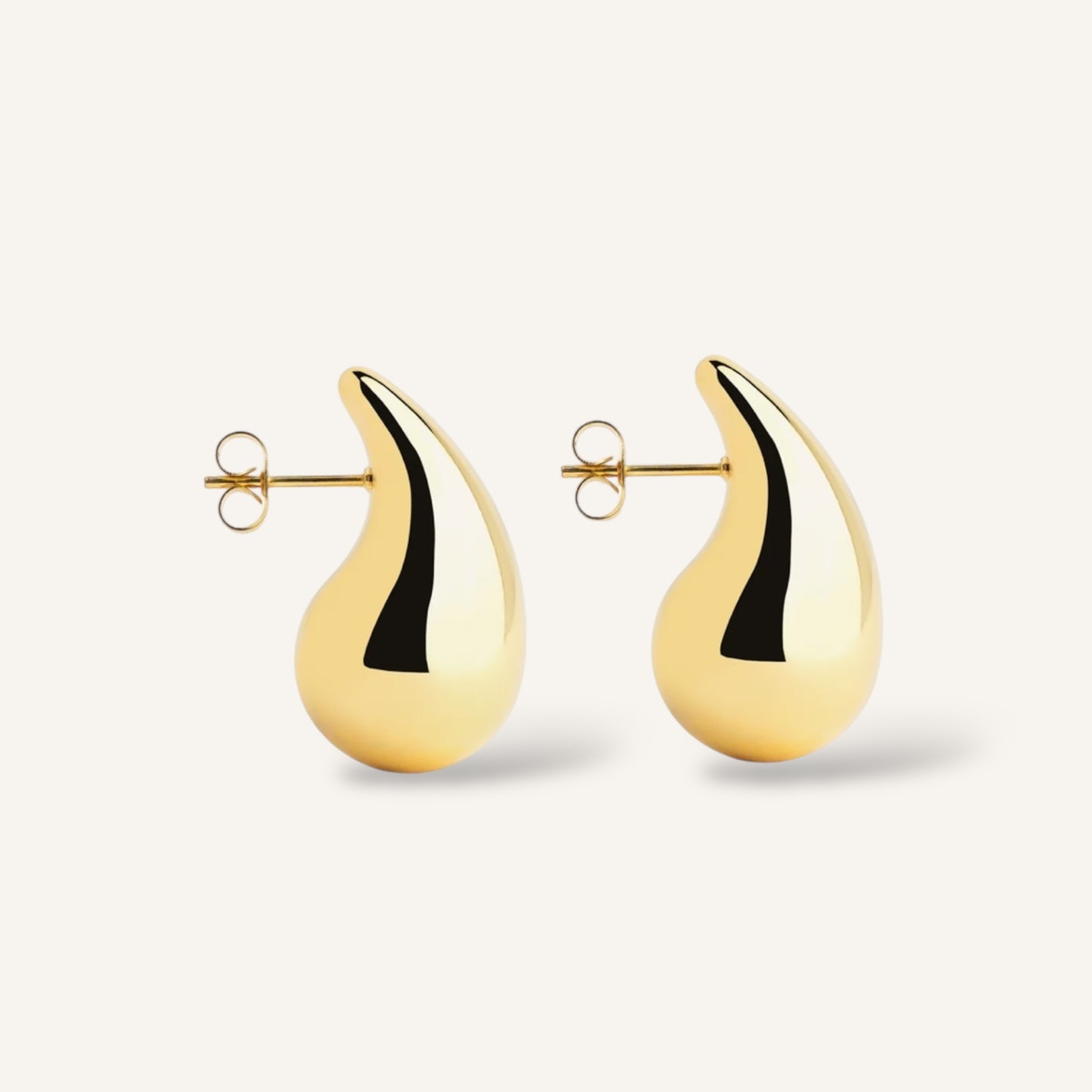 BOUCLES D'OREILLES GOUTTES ACIER 2 CM