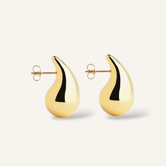 BOUCLES D'OREILLES GOUTTES ACIER 2 CM