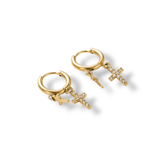 BOUCLES D'OREILLES FIONA ACIER OR