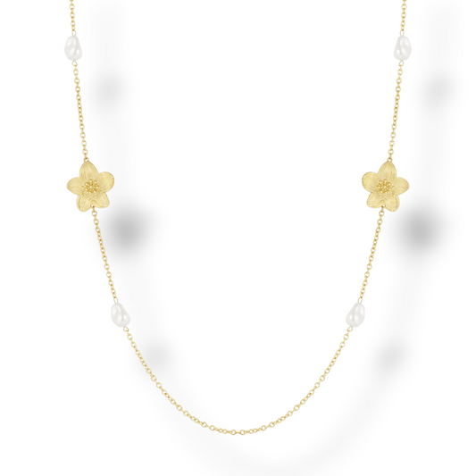 COLLIER SAUTOIR SIANA ACIER OR