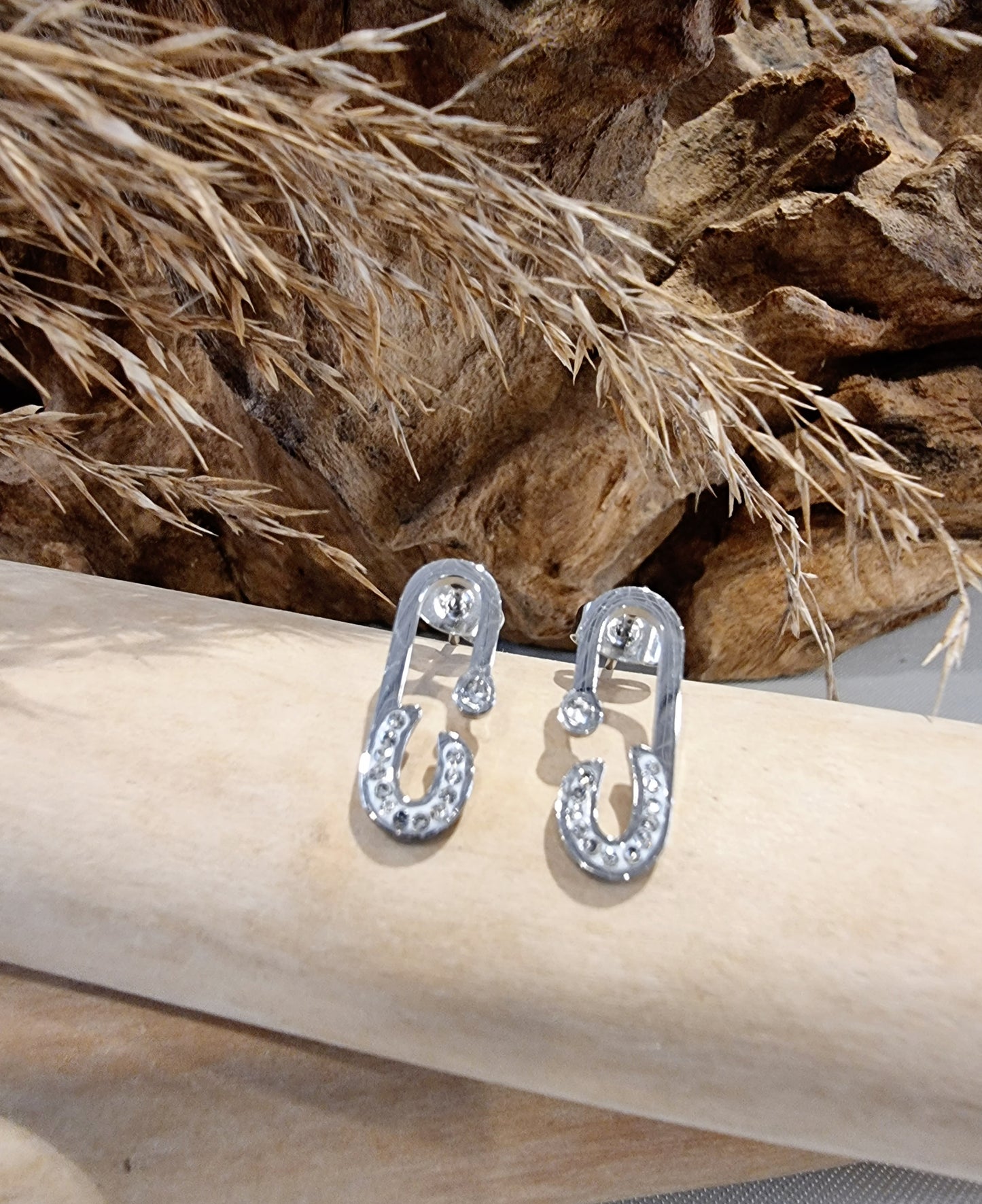 Boucles d'oreilles Emma acier argent - Collection SR