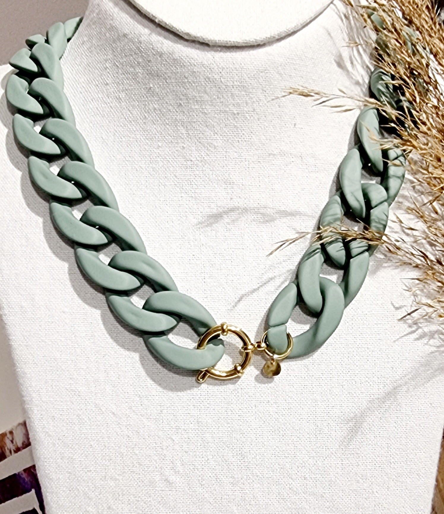 Collier Camille vert clair - Collection SR