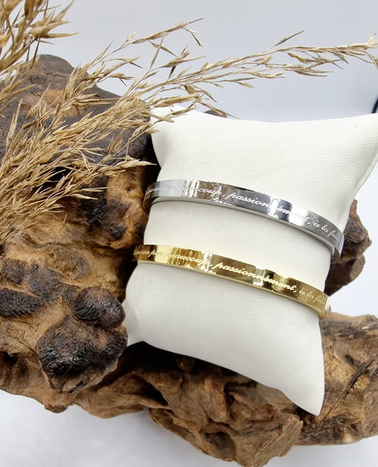 Jonc message (je t'aime un peu ,beaucoup,passionnément,à la folie) - Collection SR