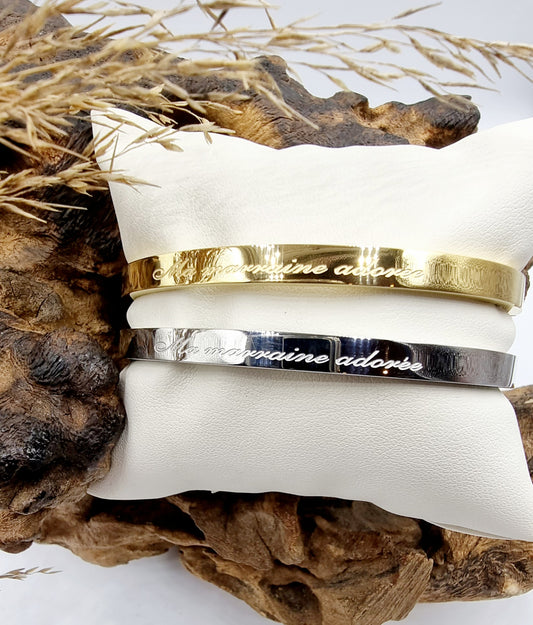 Jonc message (Ma marraine adorée) - Collection SR