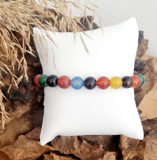 Bracelet pierre 7 chakras 8mm - Collection SR