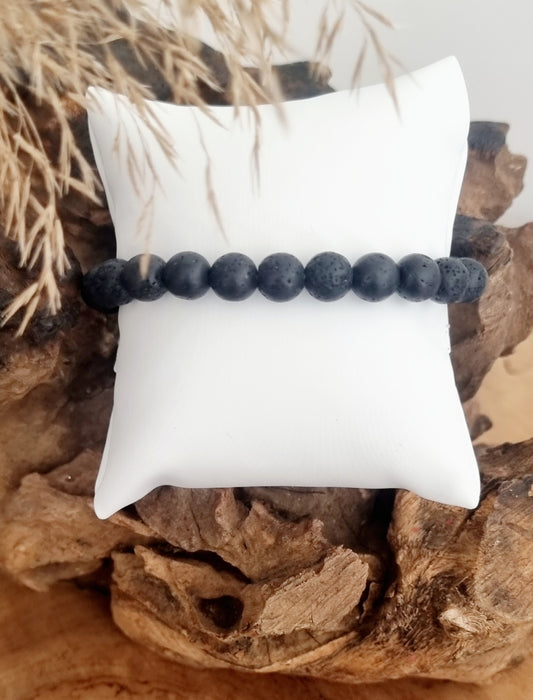 Bracelet pierre de lave 8mm - Collection SR