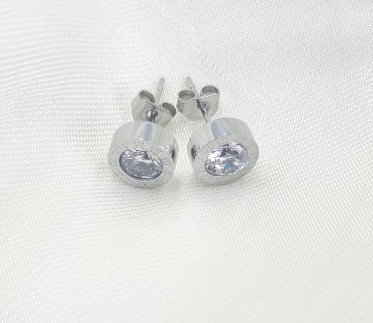 BOUCLES D'OREILLES ALICE ACIER ARGENT - Collection SR