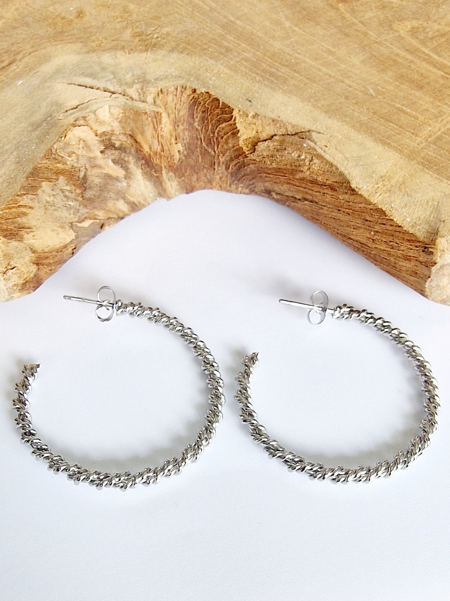 BOUCLES D'OREILLES ANITA ACIER ARGENT