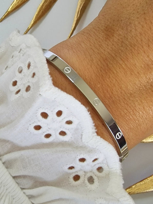 JONC NOUR ACIER ARGENT