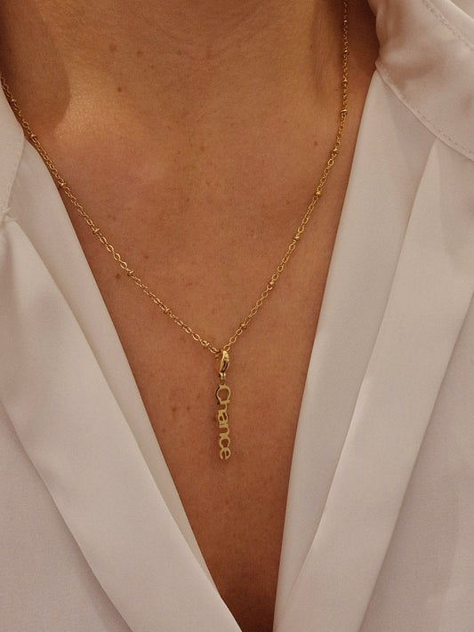 COLLIER PERSONALISABLE ACIER OR