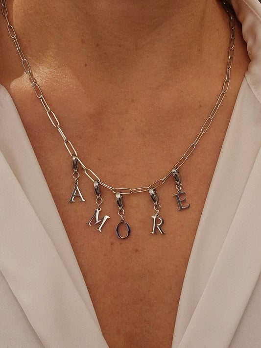 COLLIER PERSONALISABLE ACIER ARGENT