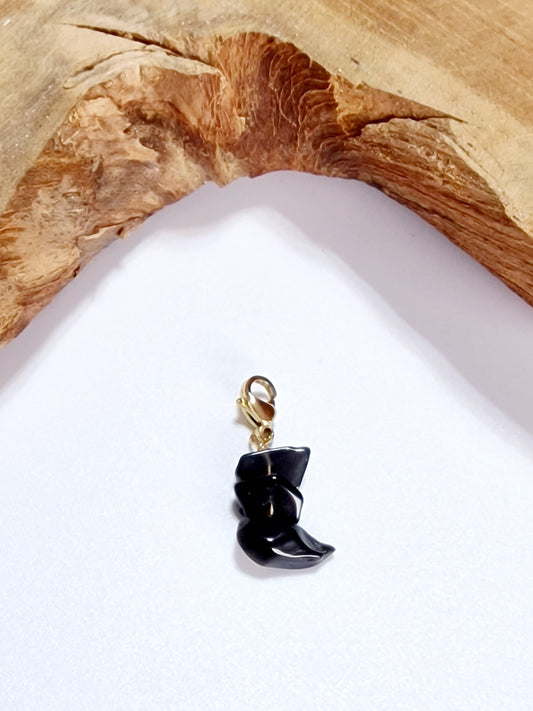 CHARM PIERRE ONYX ACIER OR