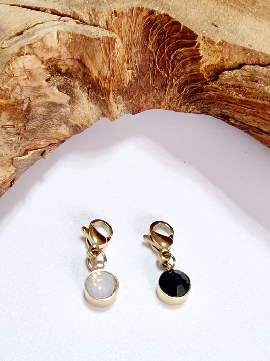 CHARM STRASS ACIER OR