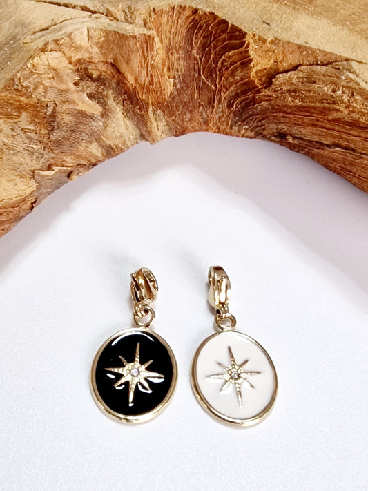 CHARM ETOILE STRASS ACIER OR