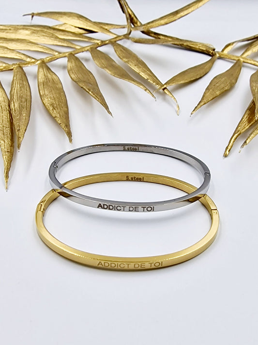 JONC MESSAGE ACIER (addict de toi)