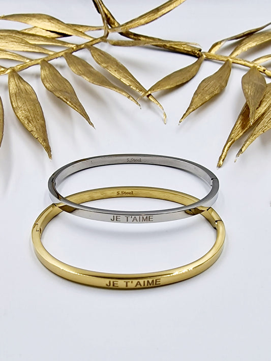 JONC MESSAGE ACIER (je taime)