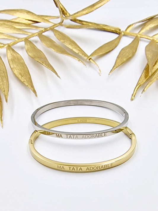 JONC MESSAGE ACIER (ma tata adorable)