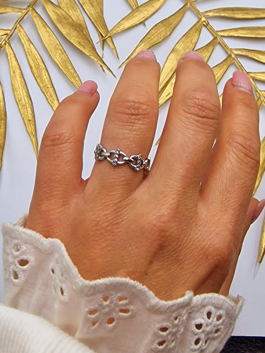 BAGUE KATALEYA ACIER ARGENT