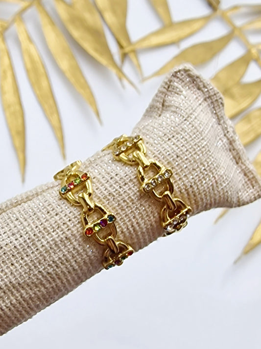 BAGUE KATALEYA ACIER OR