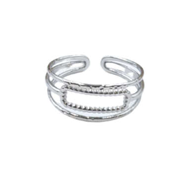 Bague Vita acier argent - Collection SR