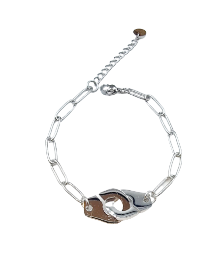 Générique bracelet menotte sur cordon fil en nylon pour femme et homme  couleur or, or rose et argent en acier inoxydable cadeau anniversaire :  Amazon.fr: Mode