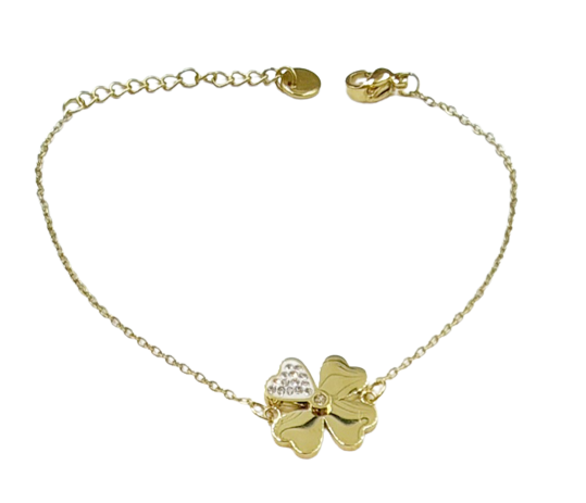 Bracelet Flora acier or - Collection SR