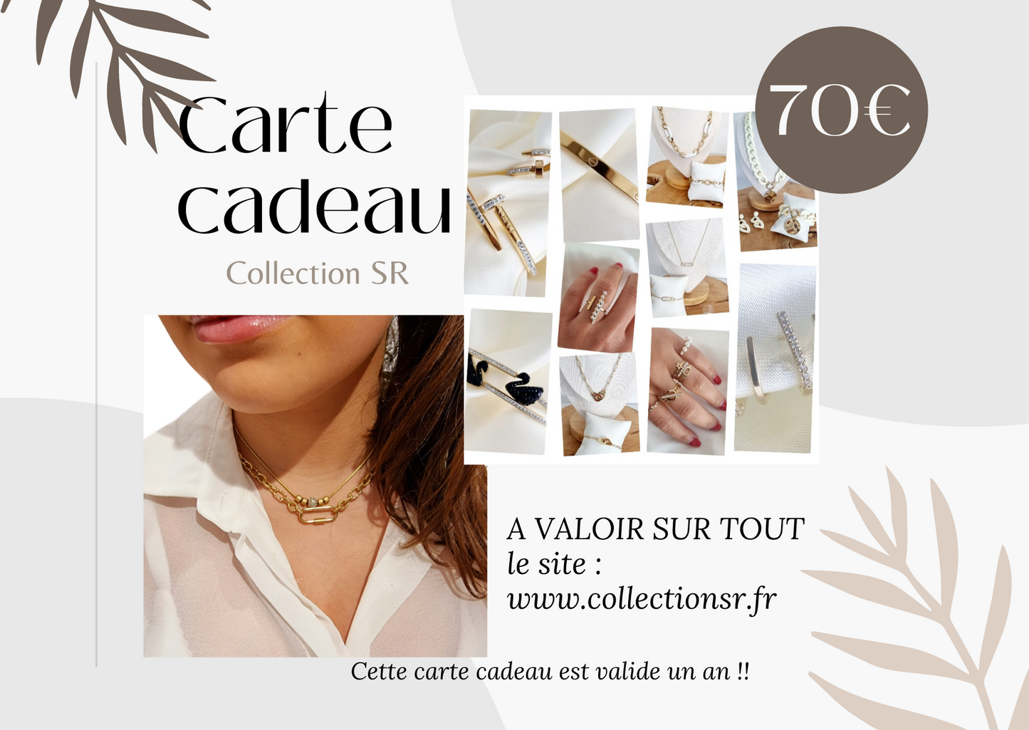 CARTE CADEAU 70€ - Collection SR